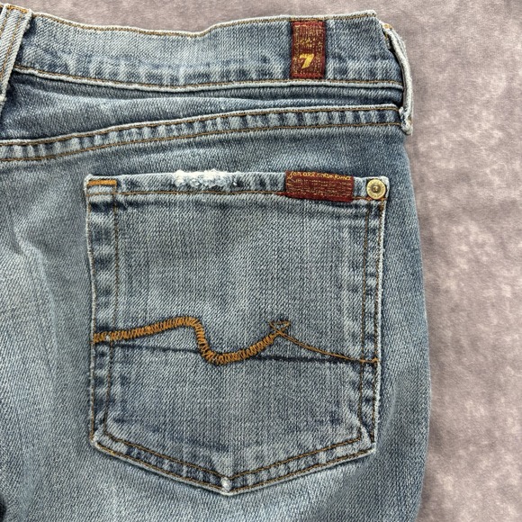 7 For All Mankind Denim - 7 For All Mankind Flare Jeans Womens 29x30 Bootcut Low Rise Med Wash Y2K 00s